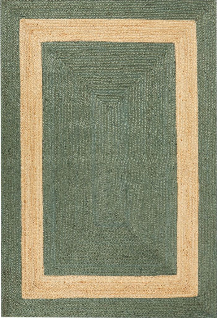 BELIANI Teppich Grün und Beige Jute Rechteckig 160 x 230 cm Produktbild 
