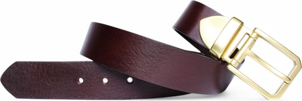 FRONHOFER Best Patina hochwertiger 4cm Herrengürtel, Messingschnalle, Sattlerleder