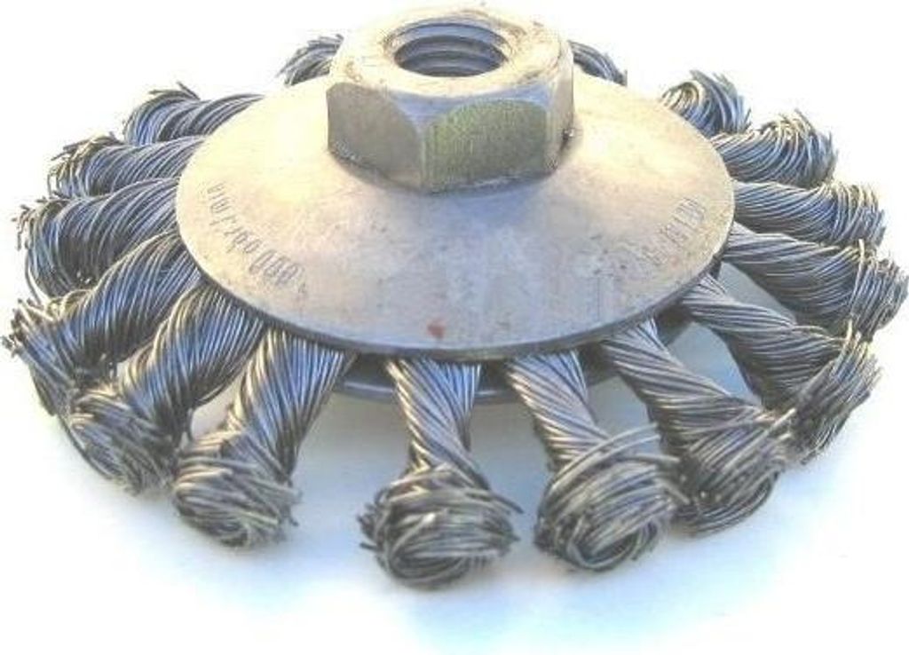 Scheiben-Winkelbürste, Stahldraht, geflochten M-14, FI100MM - SZ TK 100 S