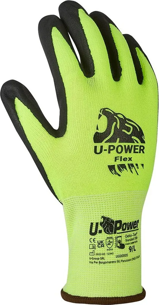 Gants U-Power Flex tactiles : protégez vos mains sans perdre en précision