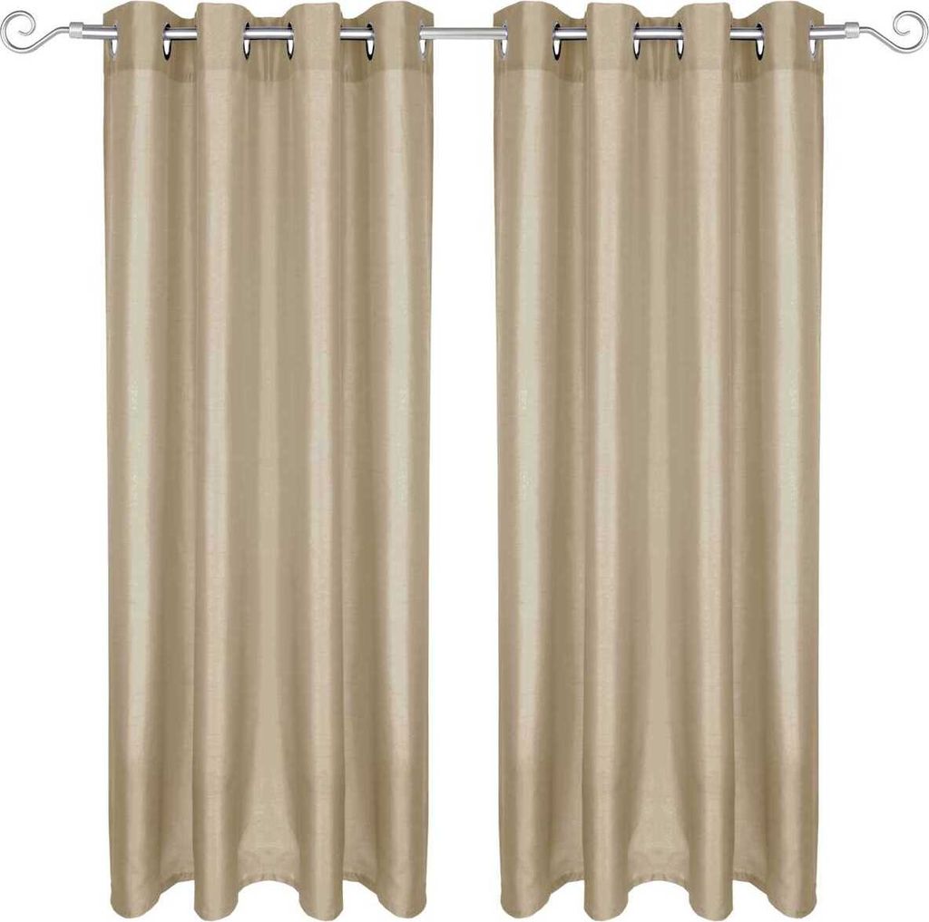 Blickdichter Dekoschal mit Ösen ( Innen Durchmesser ca. 4cm ) im 2er Pack, Fertiggardine Alessia in vielen Größen und Farben