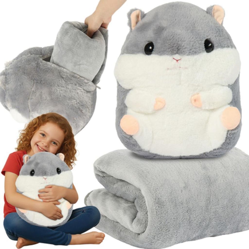 Polštář s dekou Křeček 3v1 Kruzzel 25638, deka 105x200 cm + Obrázek produktu 