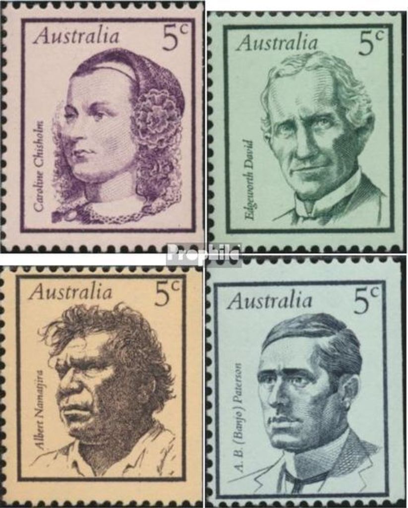 Briefmarken Australien 1968 Mi 410D-413D (kompl.Ausg.) postfrisch Persönlichkeiten