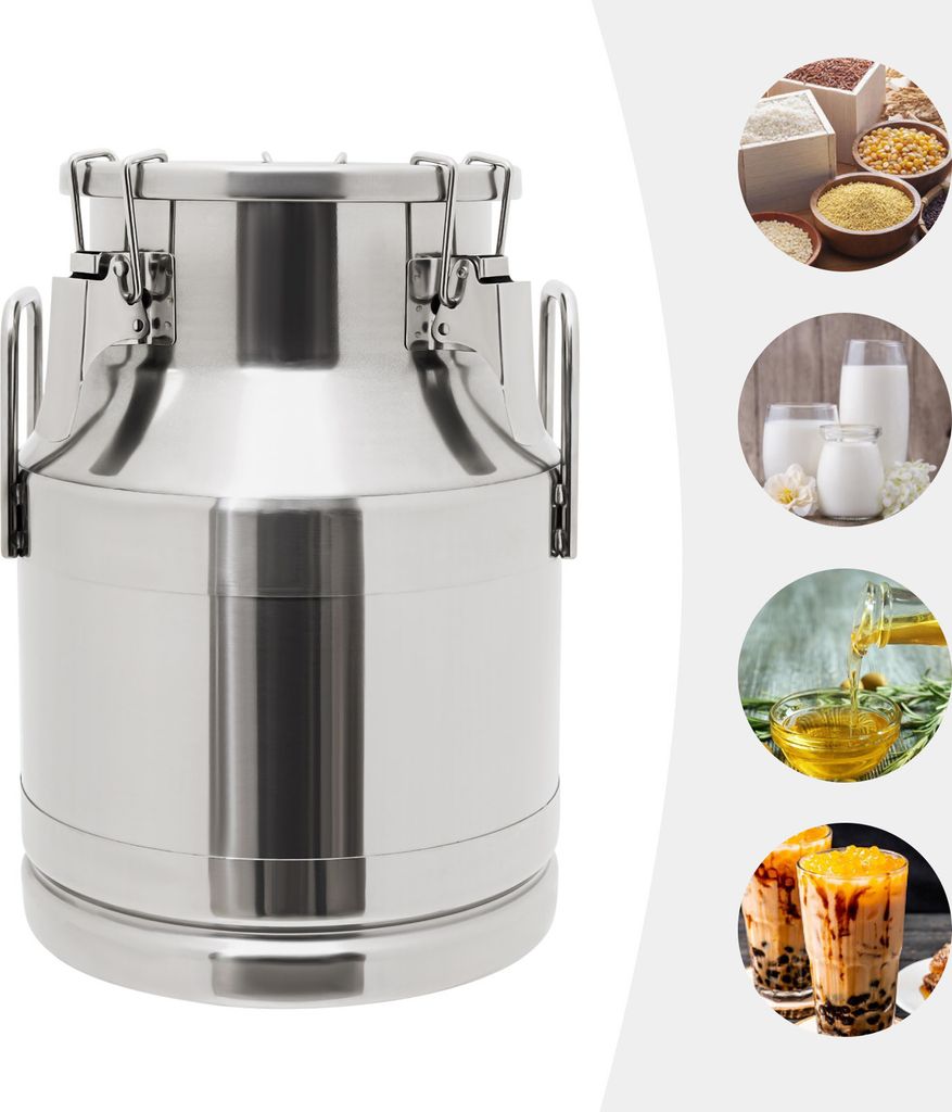 201 Pot à lait en acier inoxydable, 10L Pot à lait, Seau Image du produit 