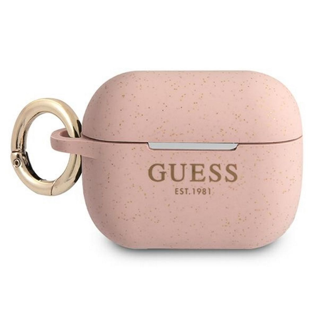 Guess GUAPSGGEP AirPods Pro Cover rosa/rosa Silikon-Glitter