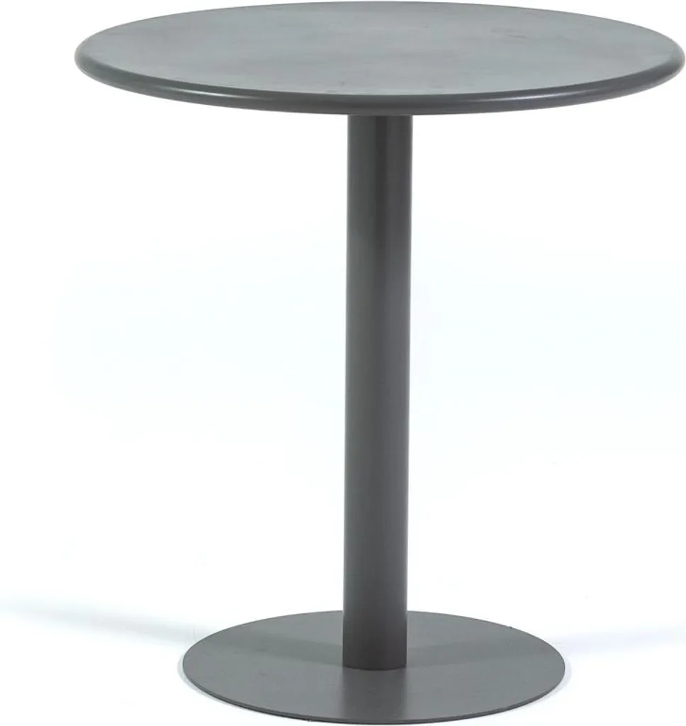 Table de jardin ronde en métal laqué - Mange-debout compact pour bar