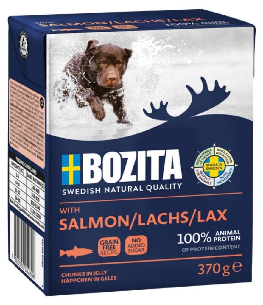 Mokra karma dla psa BOZITA Mięsne kawałki z łososiem w Zdjęcie produktu 