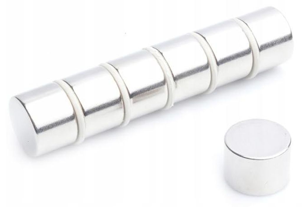 Neodym-Zylindermagnet MW 14x10 N38, 5er-Set