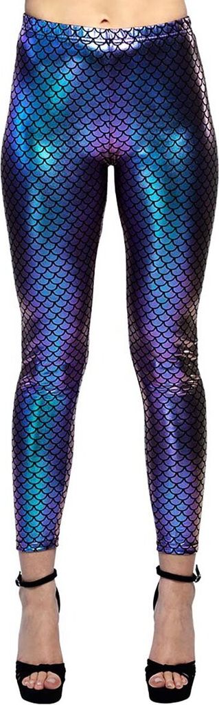 Meerjungfrau Leggings blau Größe: L-XL