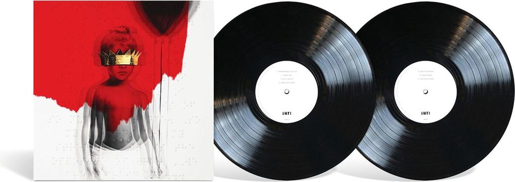 Album cover art and two vinyl records.