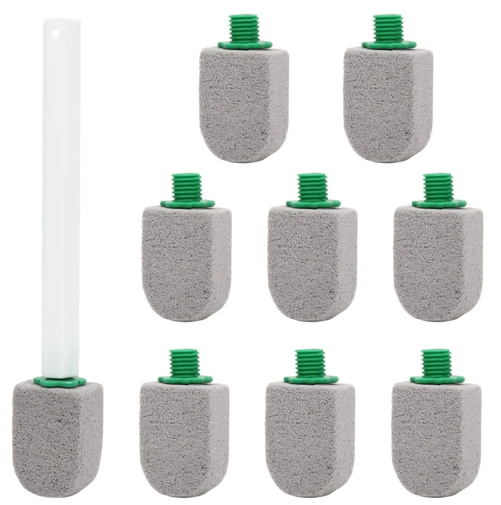 Enlever le calcaire des WC avec ce lot de 9 pierres ponces et manche de brosse