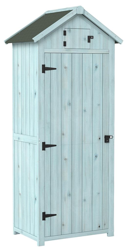 Outsunny tuinkast, tuinhuis met legplanken, asfalt dak, Productafbeelding 