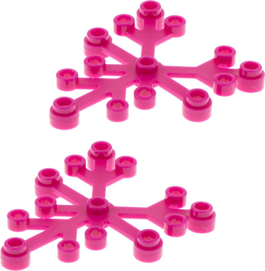 2x Lego Pflanze Blätter 6x5 magenta Blatt Strauch Baumkrone Produktbild 