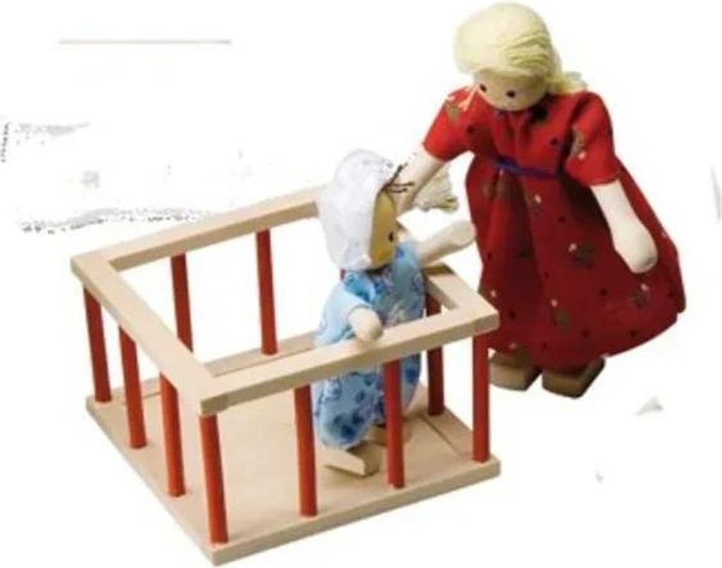 Puppenhausmöbel Kinderzimmer Rustikal, Laufgitter