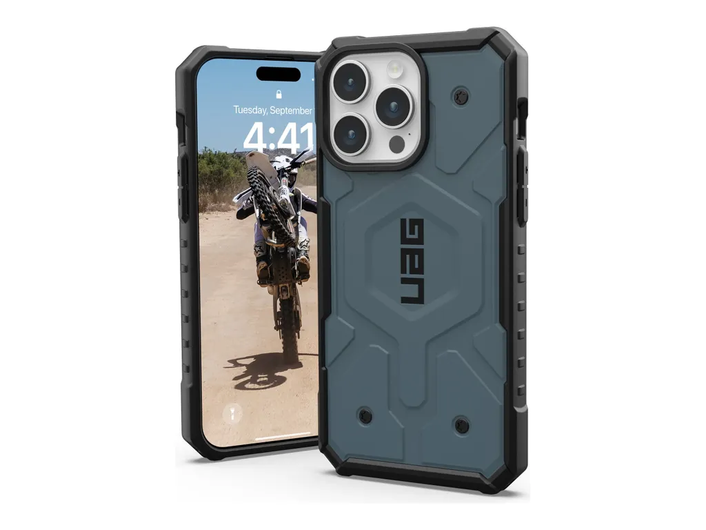 Étui iPhone 15 Pro Max UAG Pathfinder MagSafe Cloud Blue Anti-impact