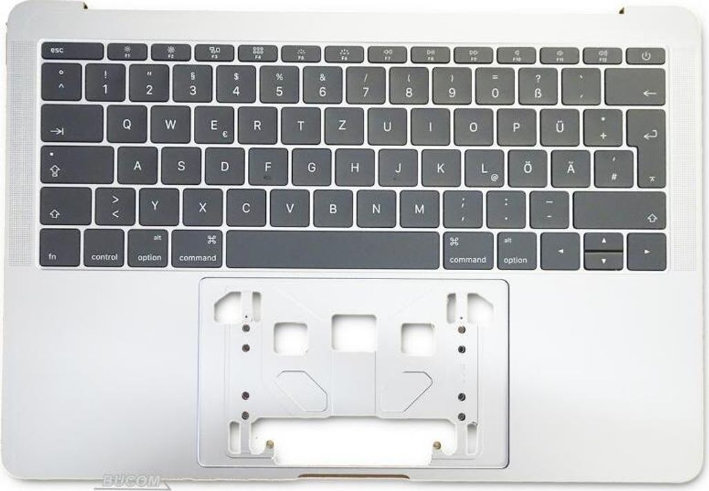 Topcase Tastatur Gehäuse für Apple Macbook Pro Retina 13,3" A1708 2016 2017 Backlight silber