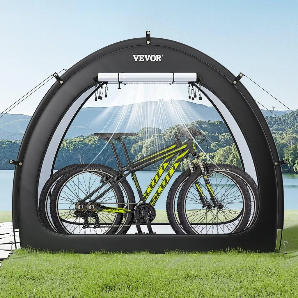 Housse de protection vélo extérieure rigide en forme d'éventail 2m - 8