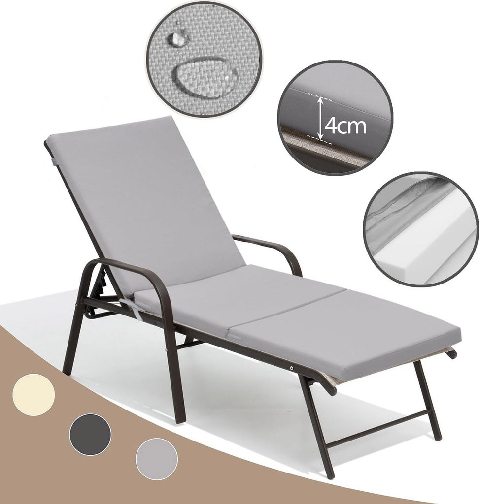 Auflage für Gartenliege Sonnenliege 198x58x4 cm Faltbar | Produktbild 4