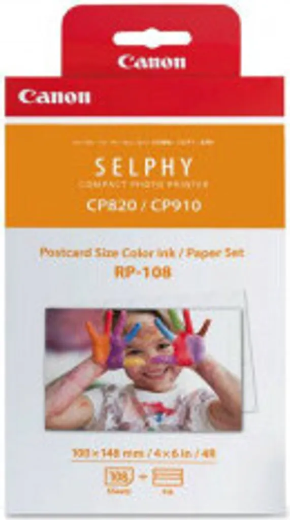 Papier photo brillant Canon RP-108 avec ruban pour 108 tirages 10x15
