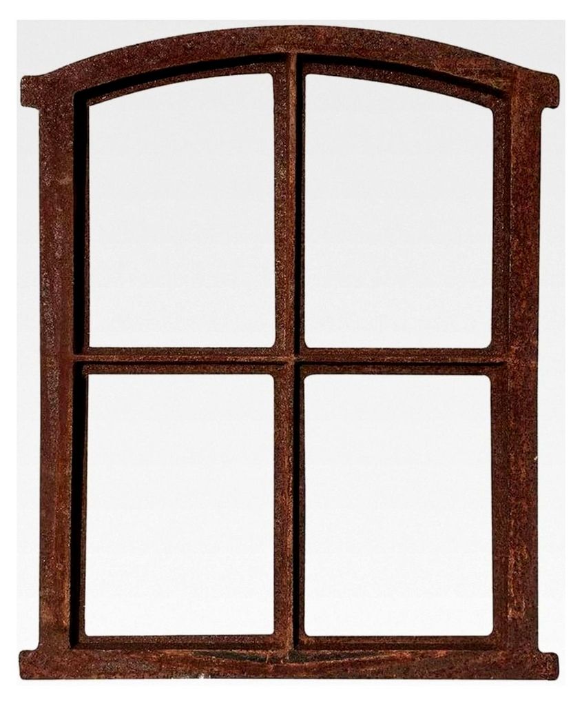 Stallfenster Eisenfenster Gusseisen Antik-Stil Rostiger Fensterrahmen Vintage 49cm