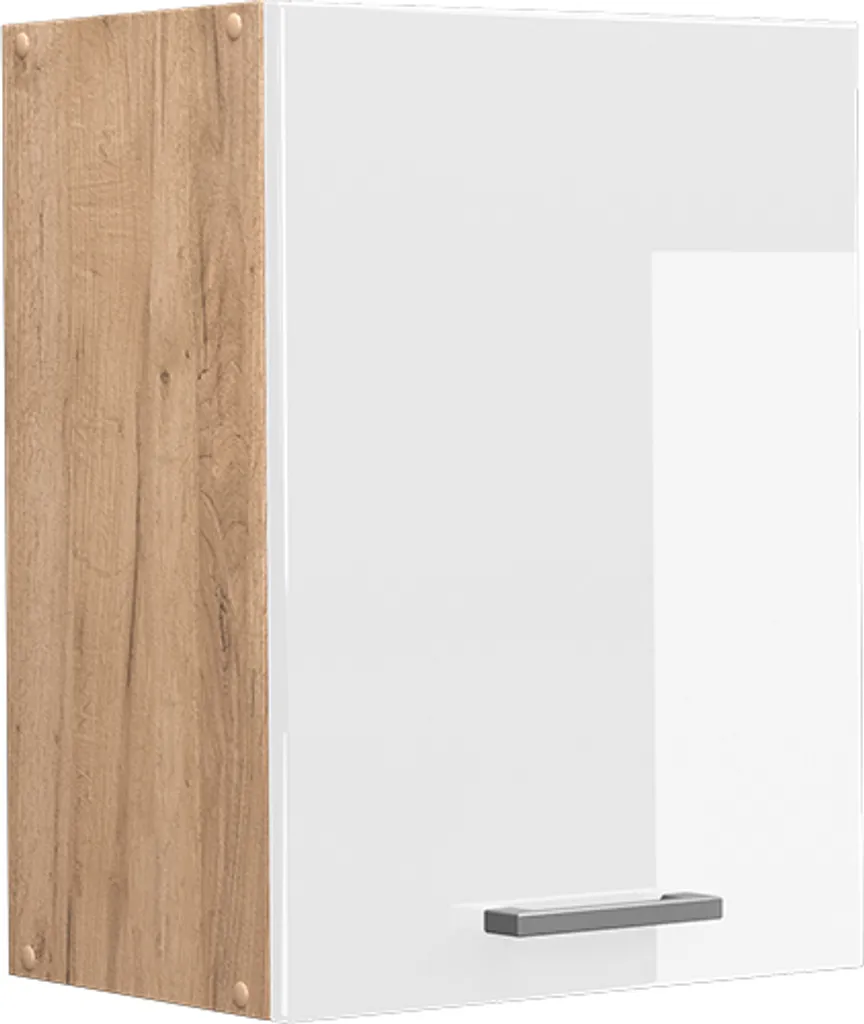 Mobile Cucina Sospeso 45cm Vicco R-Line Bianco e Quercia Dorata