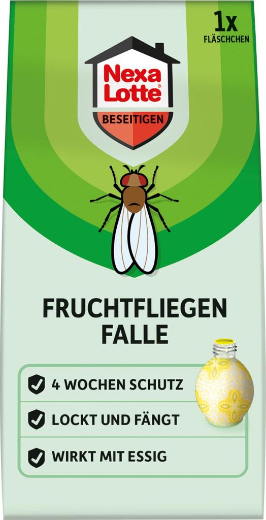 Nexa Lotte Fruchtfliegen-Falle mit 10 ml Lockstoff