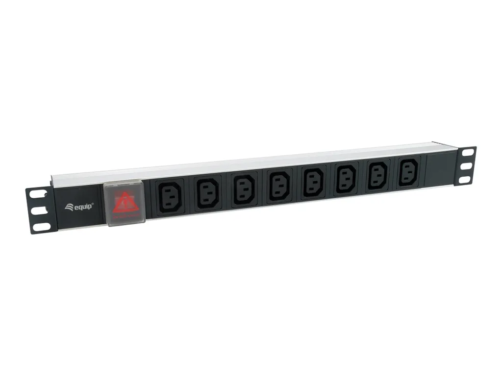 Equip 8-Way PDU C13 19" Rack - Spina C14 1U Silver - Shop Online