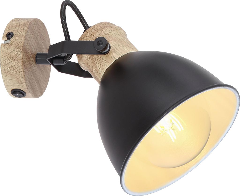 Globo Wiho E27 Strahler 40W Schwarz, Metall Ø15cm 54018-1S