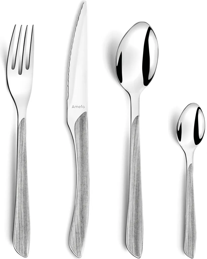 Set Posate Amefa Eclat Nature 24 Pezzi Prezzo Speciale Acciaio Inox