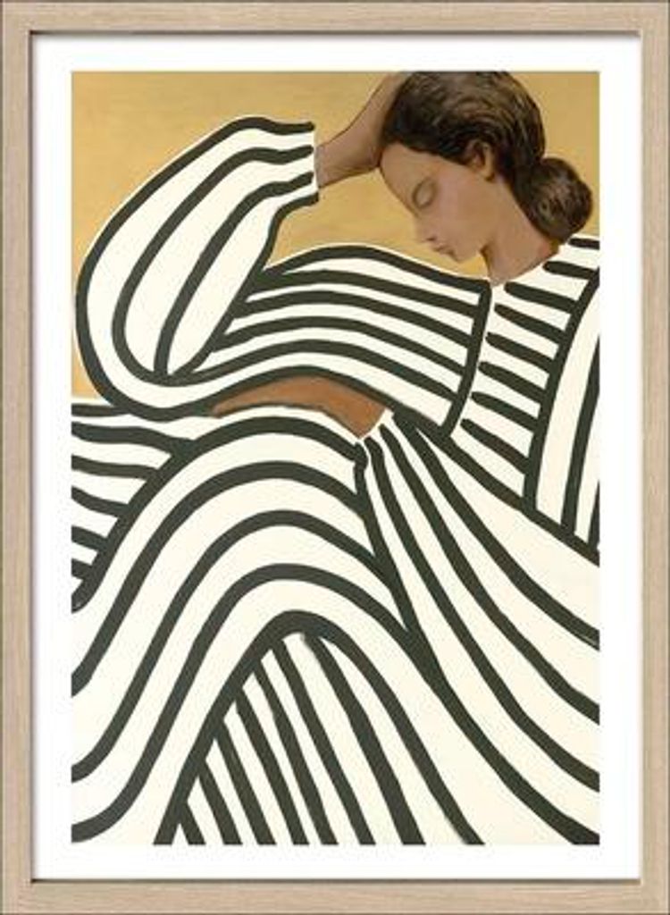 Gerahmtes Bild Striped Woman I 53x73 cm