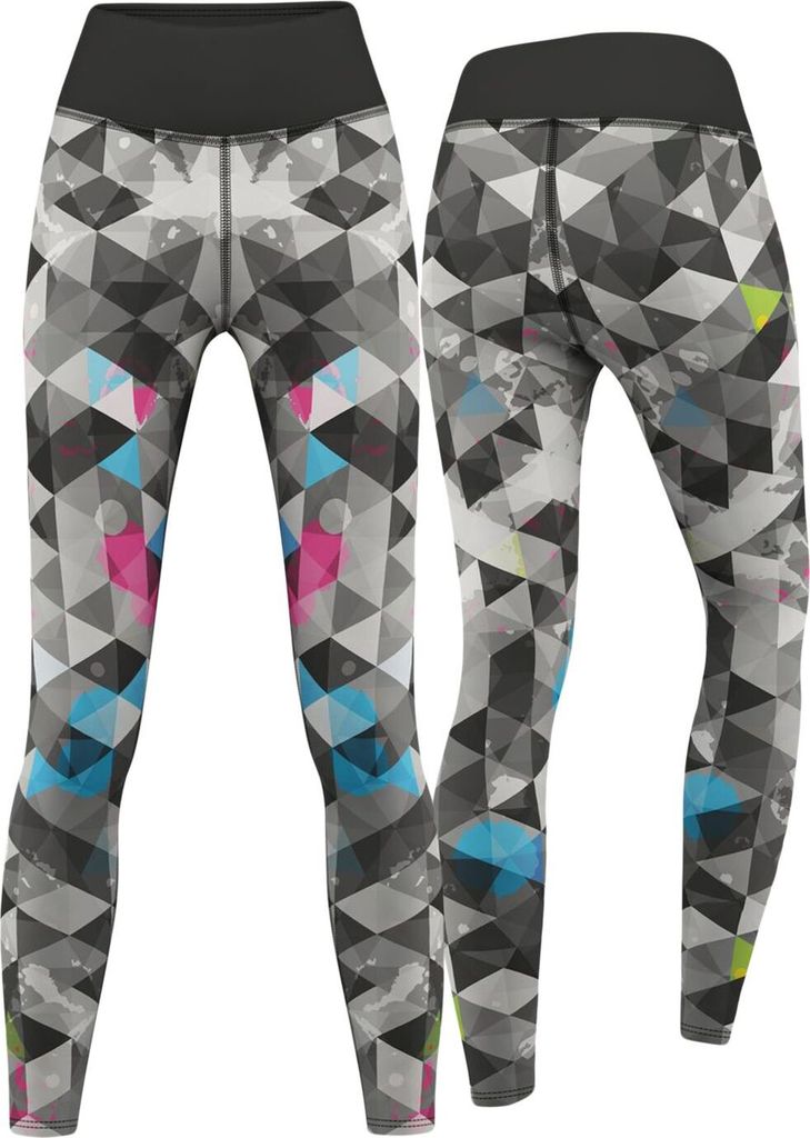 Neo Grunge Leggings sehr dehnbar Fitness Sport Yoga Gymnastik Training Tanzen Freizeit, Größe:M