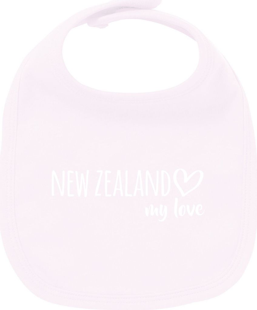 Huuraa Unisex Babylatz New Zealand my love Geschenk Babypink Baumwolle New Zealand Mitbringsel