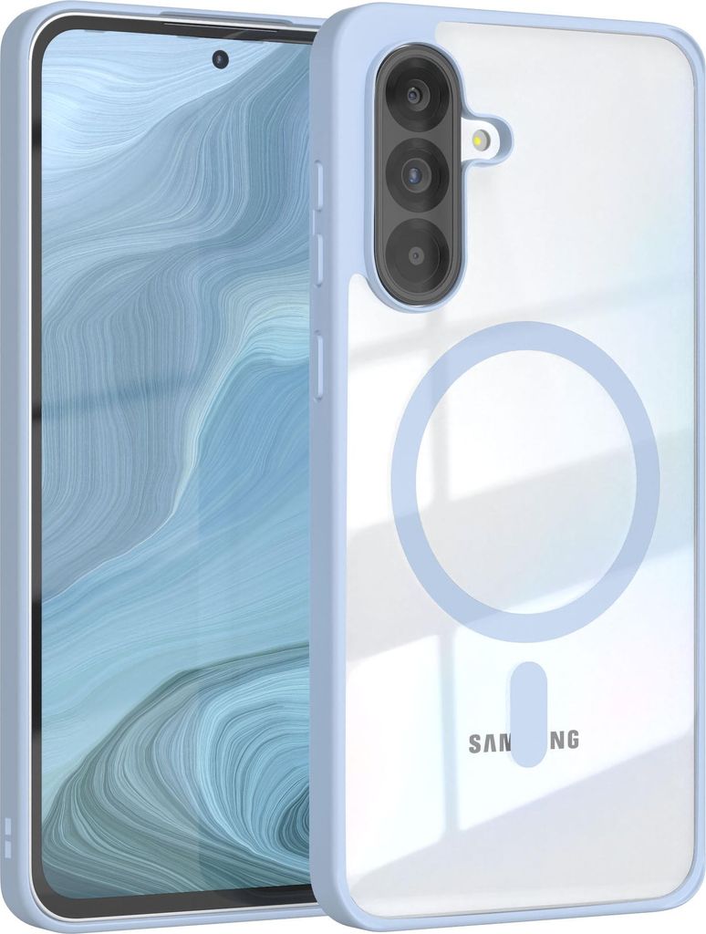 EAZY CASE Clear MagSafe Case für Samsung Galaxy A36, Qi-Charging, Silikon mit Kameraschutz, Bumper Case in