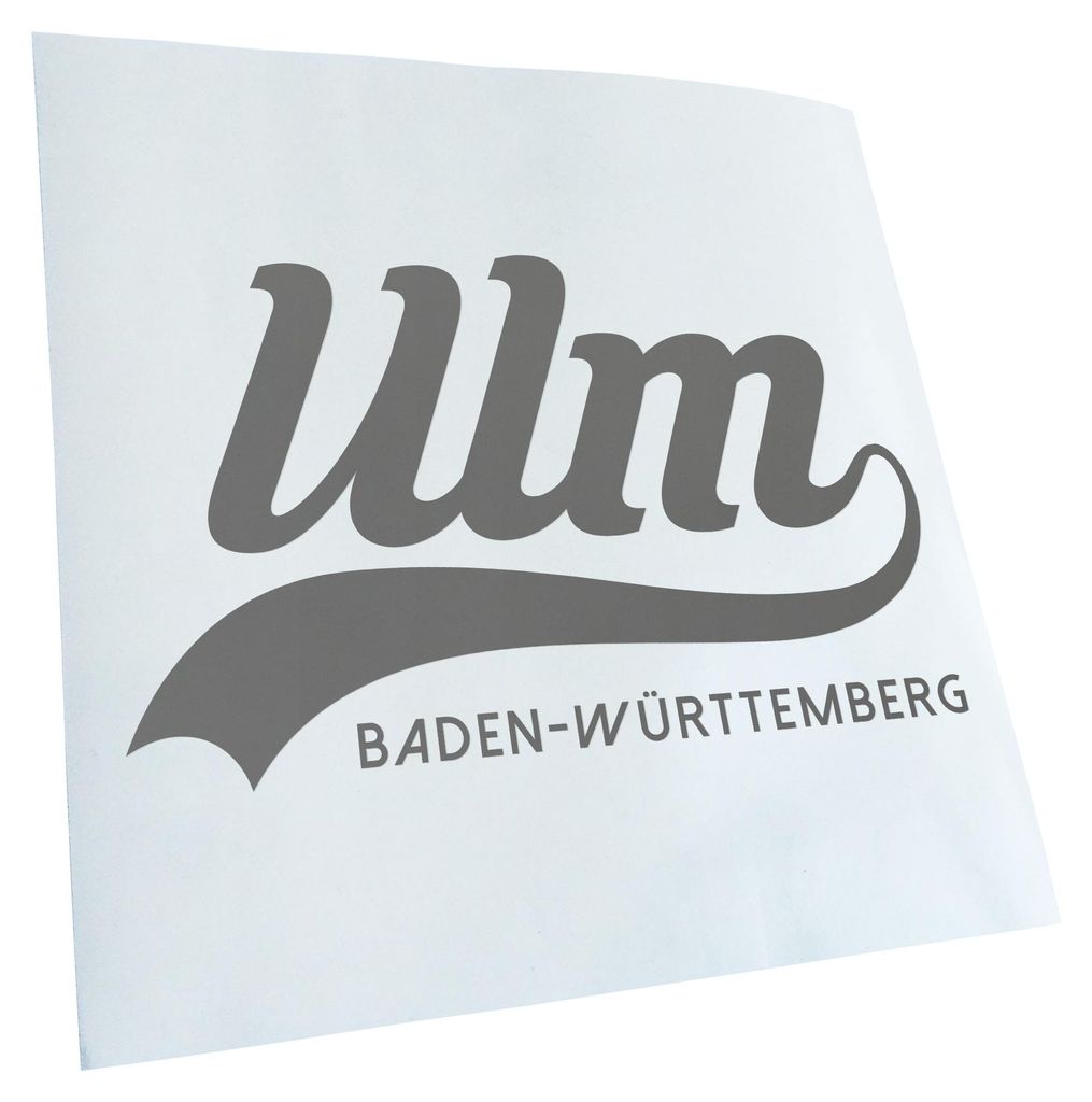 Kiwistar - Autoaufkleber - Ulm Baden-Württemberg - Grau - 50x30cm - Aufkleber für Auto, Laptop, Fahrrad, LKW, Motorrad mehrfarbig JDM Decal Racing