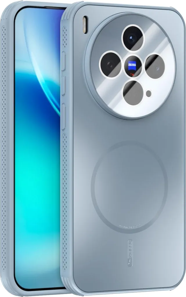 Cover Vivo X300 Azzurro Opaco - Eleganza Magnetica e Protezione Lenti