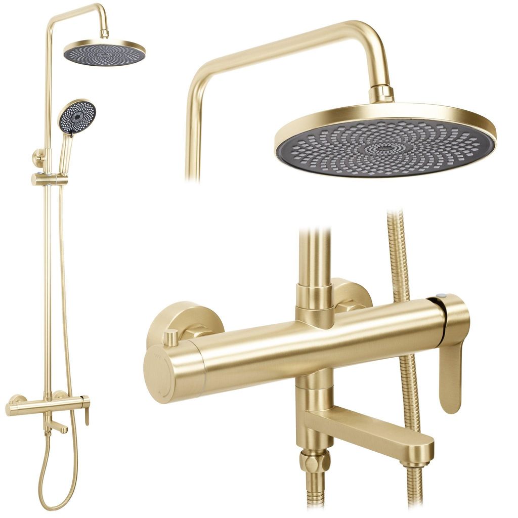 Set Da Doccia Rea Arcos Oro Spazzolato Immagine del prodotto 