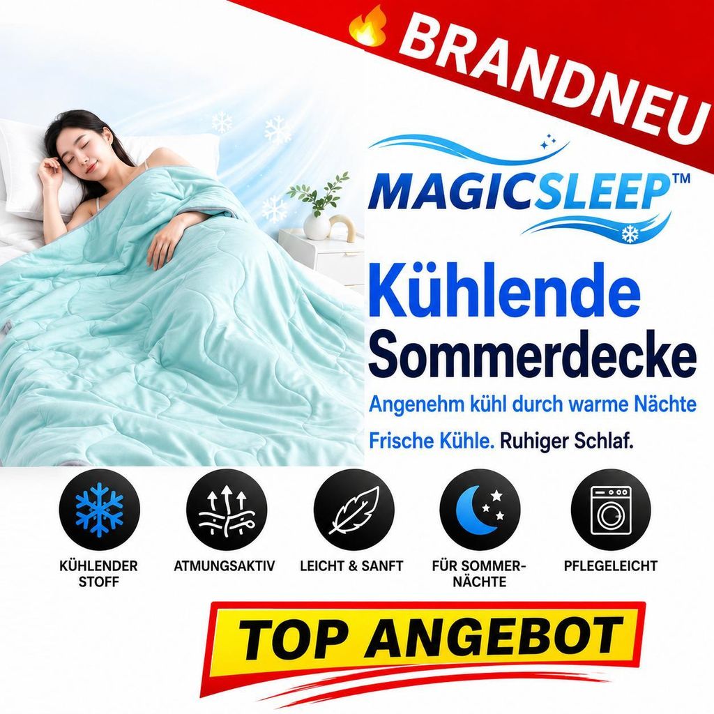 MagicSleep™ Kühlende Sommerdecke Eisdecke Bettdecke Produktbild 
