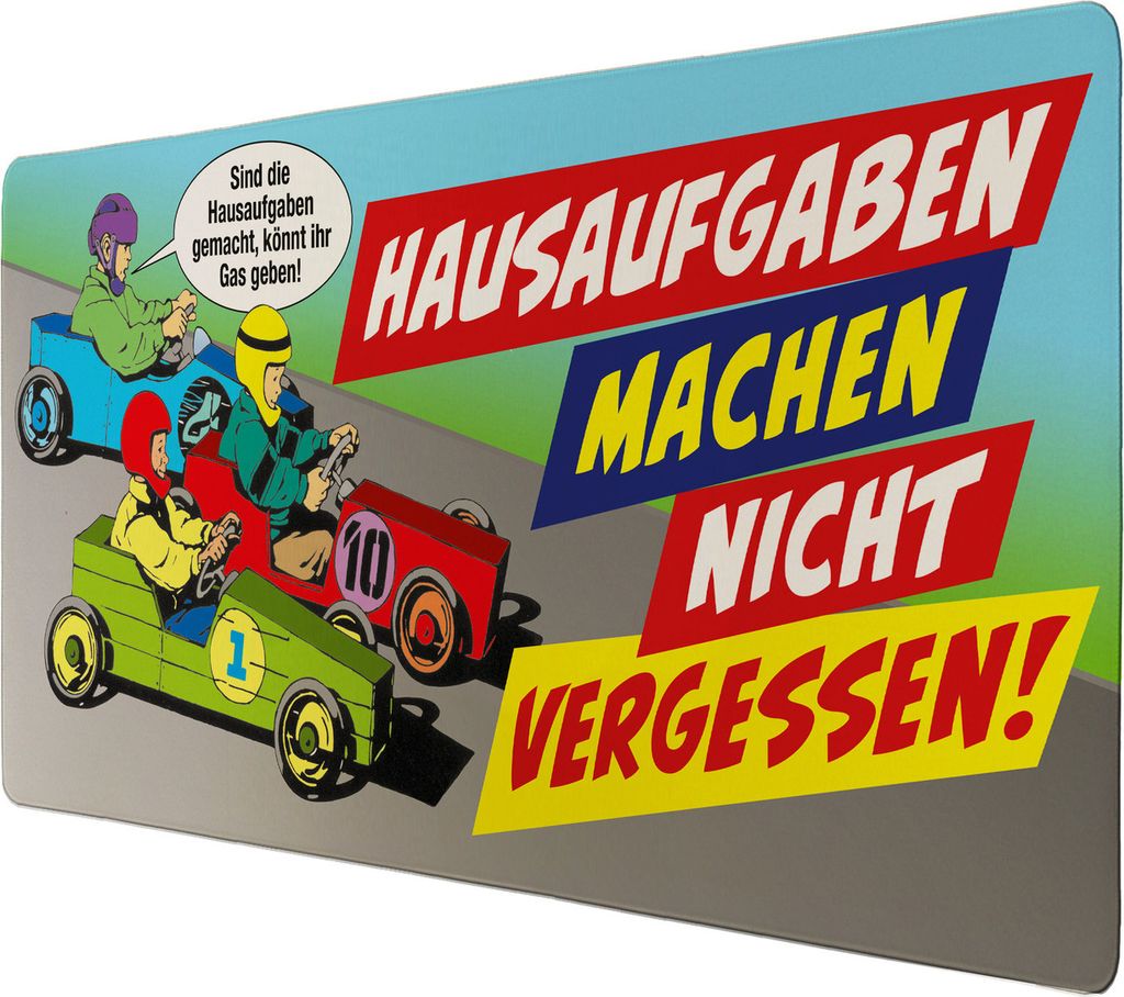 Hausaufgaben nicht vergessen Schreibtischunterlage 69x31cm XXL Mauspad mit