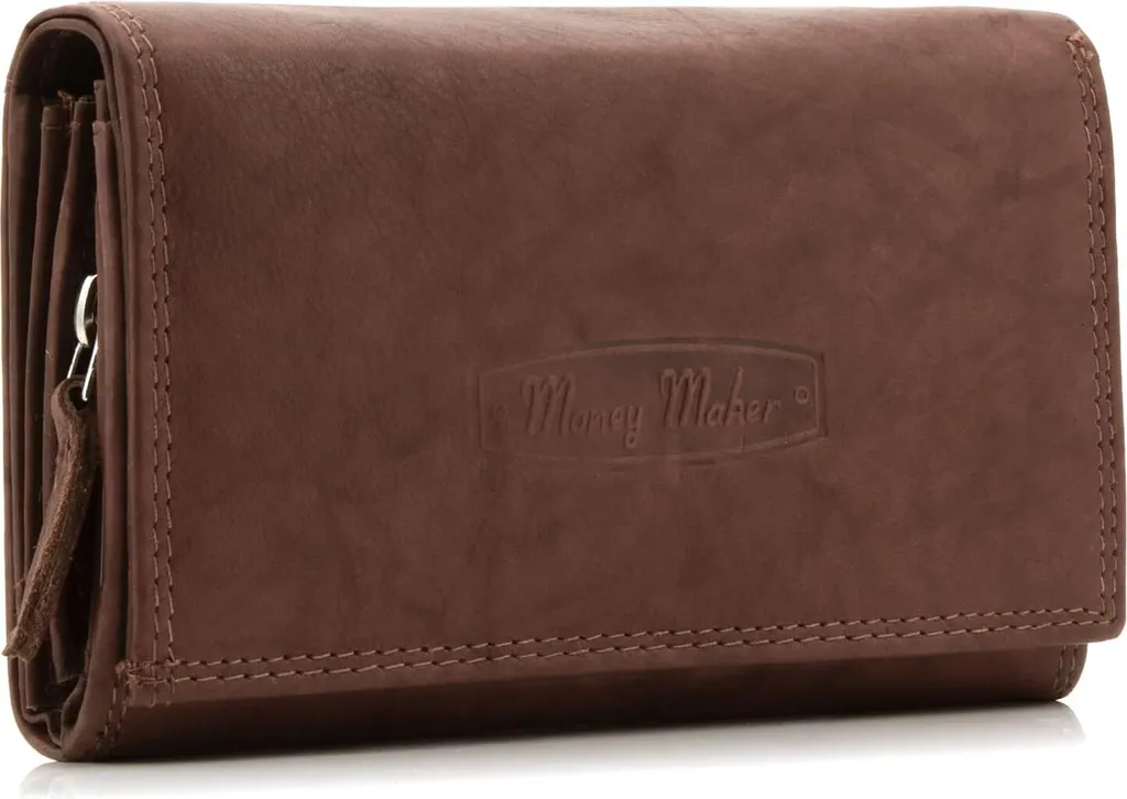 Regalo Donna: Portafoglio in Vera Pelle Marrone 25 Slot RFID