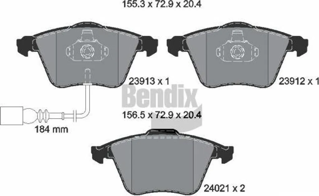 Plaquettes de frein Bendix BPD1537 : Sécurité et Confort pour Audi et VW