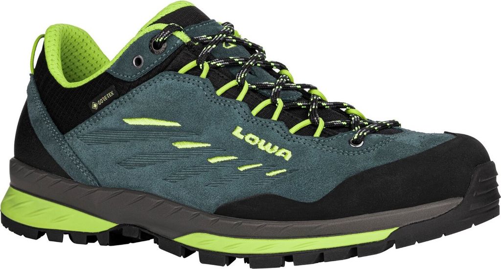 Lowa Delago GTX Lo Wanderhalbschuhe petrol/lime UK 7,5 - EU 41,5