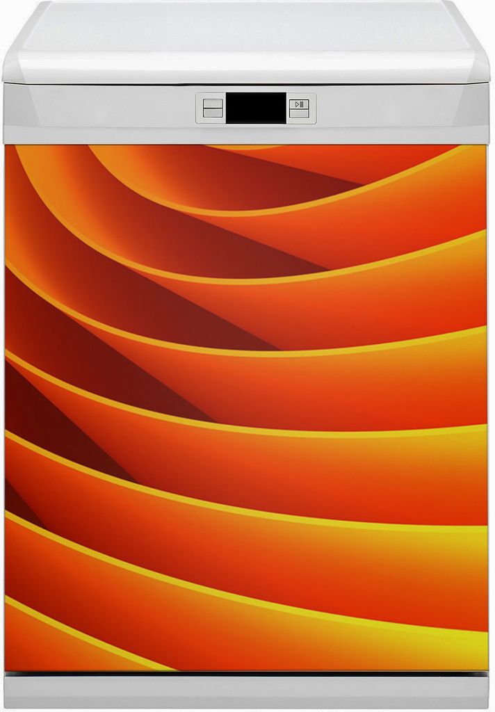 Magnetmatte Geschirrspüle Abwaschbar Küche Magnete Nachbildung 60x80 cm - Orangenwellen