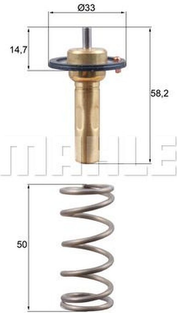 Thermostat Kühlmittel Temp 89 °C mit Dichtung MAHLE für u.a. VOLVO V40