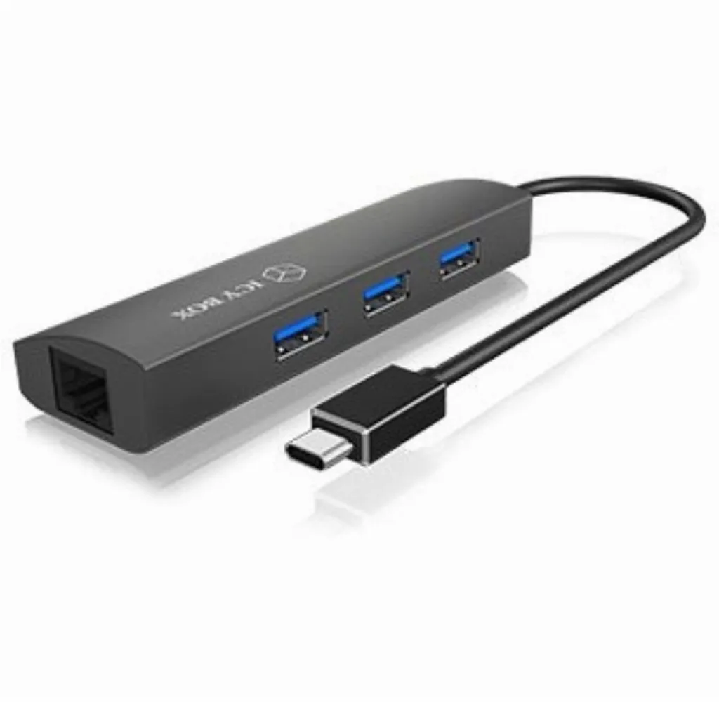 Hub USB-C multiprise 4 ports pour ordinateur portable gris anthracite