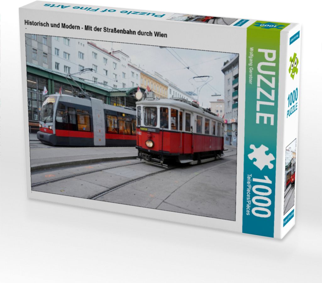CALVENDO Puzzle Historisch und Modern - Mit der Straßenbahn Produktbild 