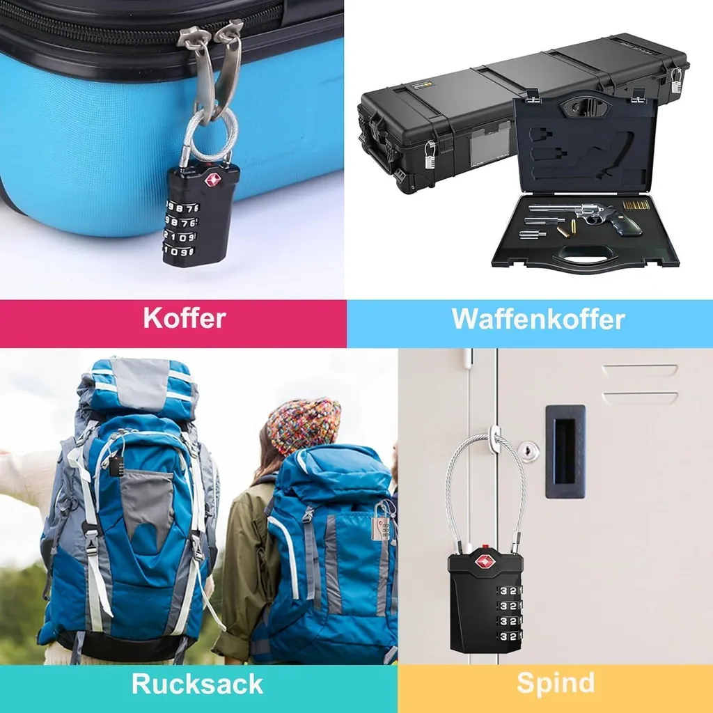 Évitez les valises forcées avec ce lot de 2 serrures TSA à code 4 chiffres - 6