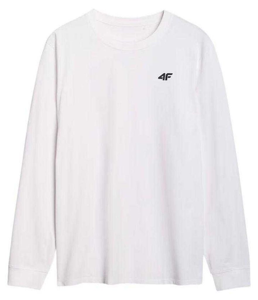 4F - "4FWMM00TLONM432" T-Shirt für Herren Langärmlig PP4741 (M) (Weiß)