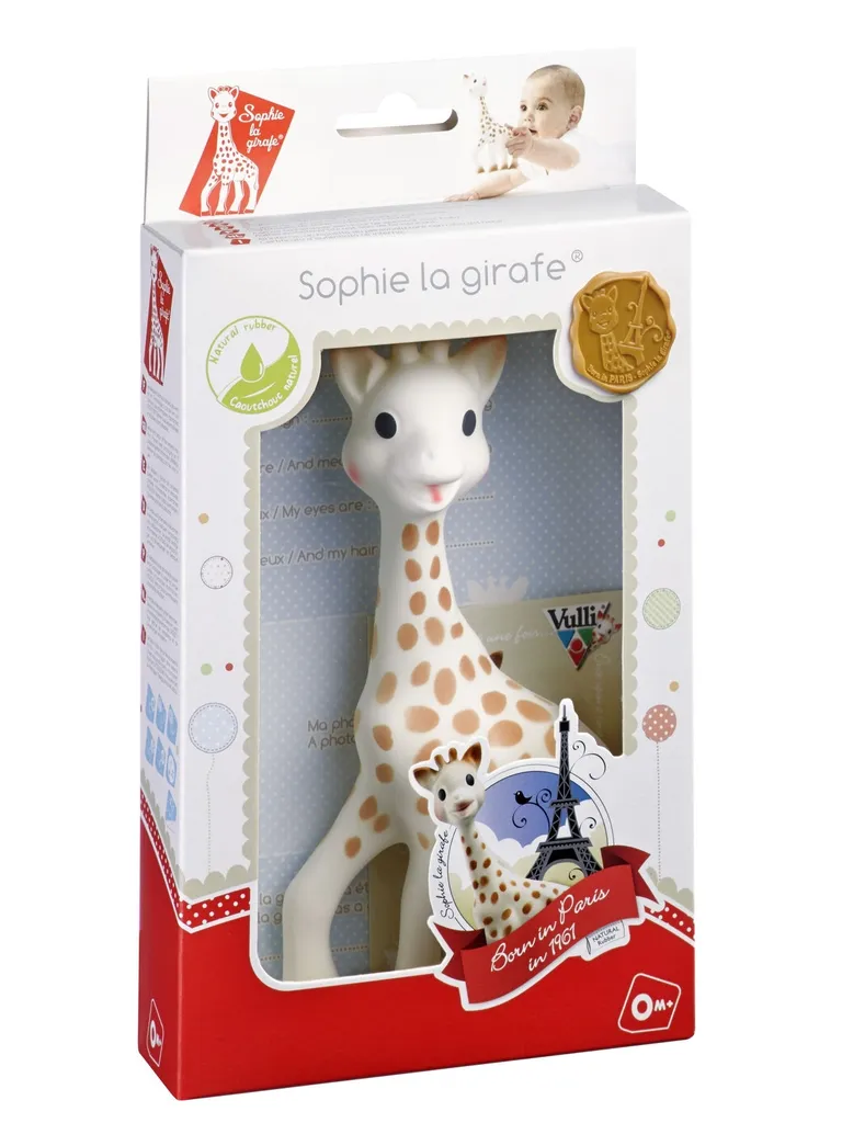 Jouet d'éveil Sophie la Girafe : Anneau de dentition 100% naturel en boîte