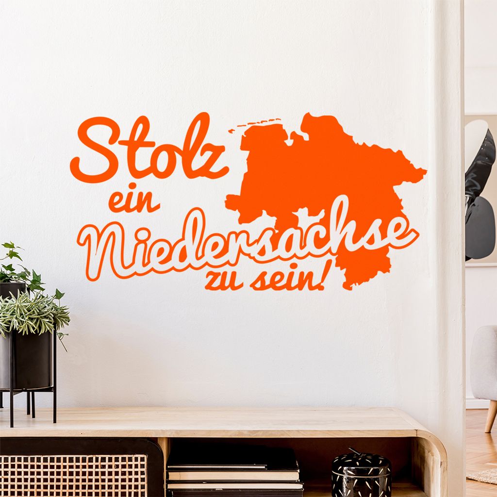 Niedersachse Stolz Wandtattoo Wandaufkleber Wall Sticker - Dekoration, Küche, Wohnzimmer, Schlafzimmer, Badezimmer
