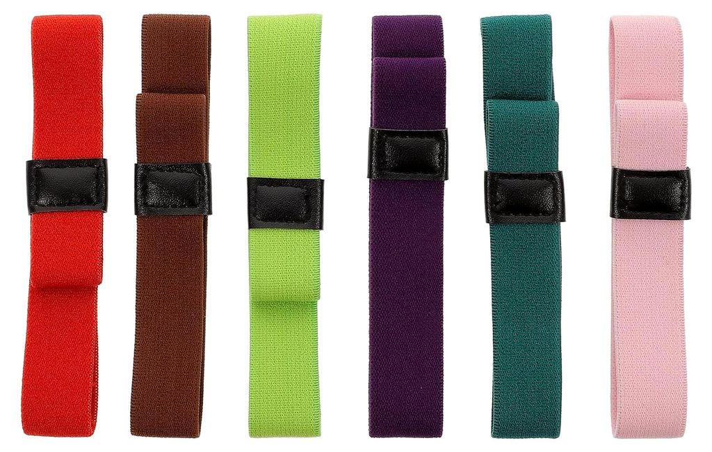 Bunte Elastische Lunchbox Gurte 6 Stück für Bento Boxen Umfang 35-43 cm Wiederverwendbare Lebensmittelbox Riemen für Outdoor Aktivitäten und Ar...